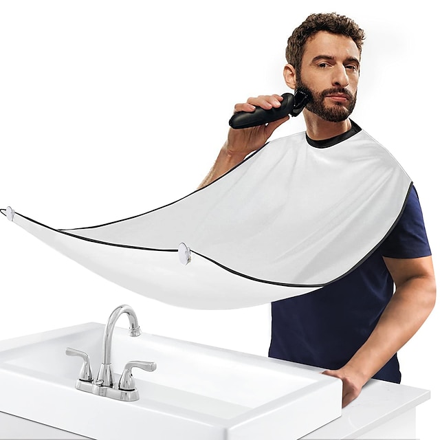  Beard Bib New Version Beard Catcher Apron for Shaving and Trimming Adjustable Neck Straps Hair Clippings Catcher Grooming Beard Apron for Men Beard & Mustache Care