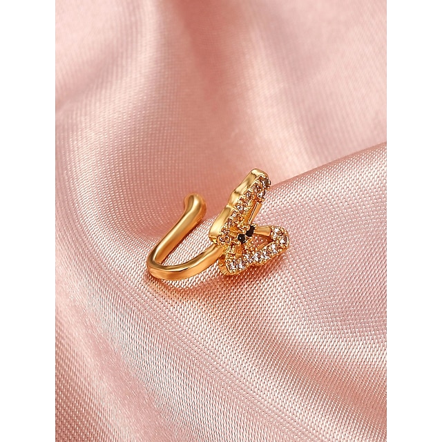 Shoes & Bags Fashion Accessories | Womens Body Jewelry 1.3 cm Nose Ring / Nose Stud / Nose Piercing Rose Gold Geometric Korean /