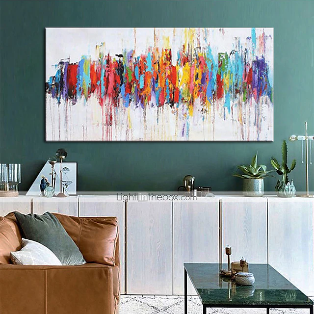 Handmade Oil Painting Canvas Wall Art Decoration Colorful Abstract Modern for Home Decor Rolled Frameless Unstretched Painting 9
