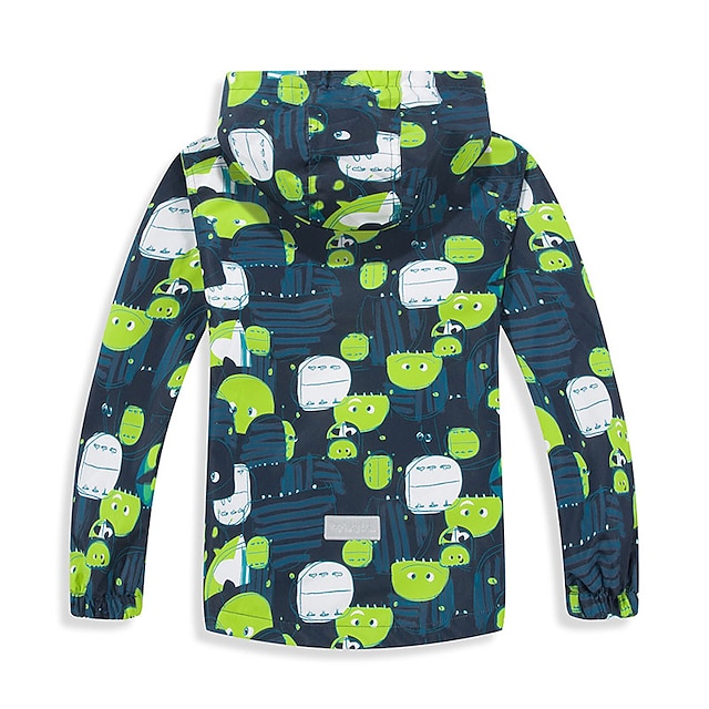 Baby & Kids Girls Clothing | Kids Girls Coat Long Sleeve Green Blue Purple Floral Pocket Fall Winter Active Street 3-10 Years / 