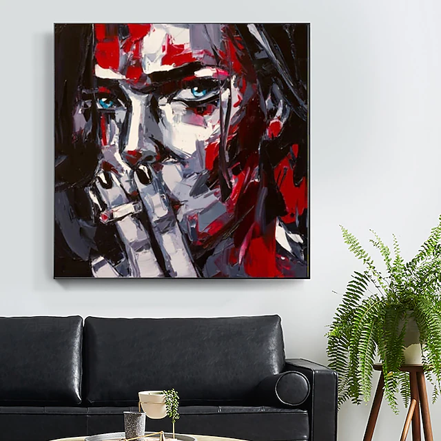 Oil Painting Hand Painted Mondern Abstract Palette Knife Face Wall Art Home Room Decoration Rolled Canvas No Frame Unstretched 7