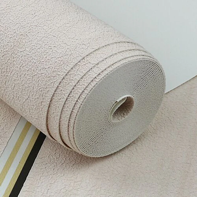 Cool Wallpapers White Grey Wallpaper Textured Wall Mural Wall Covering Sticker Film Embossed Stripe Non Woven Horizontal Vertical Stripes Deerskin Velvet Home Decor 53*950CM 9