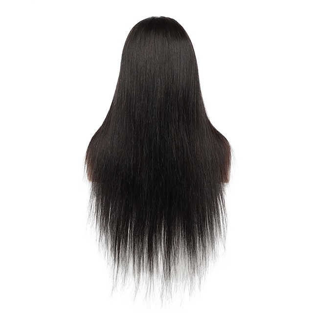  remy menneskehår 4x4 lukning paryk midterste del stil brasiliansk hår burmesisk hår lige naturlig lige naturlig paryk 250 % tæthed med babyhår krøllejern naturlig hårgrænse 100 % jomfru med