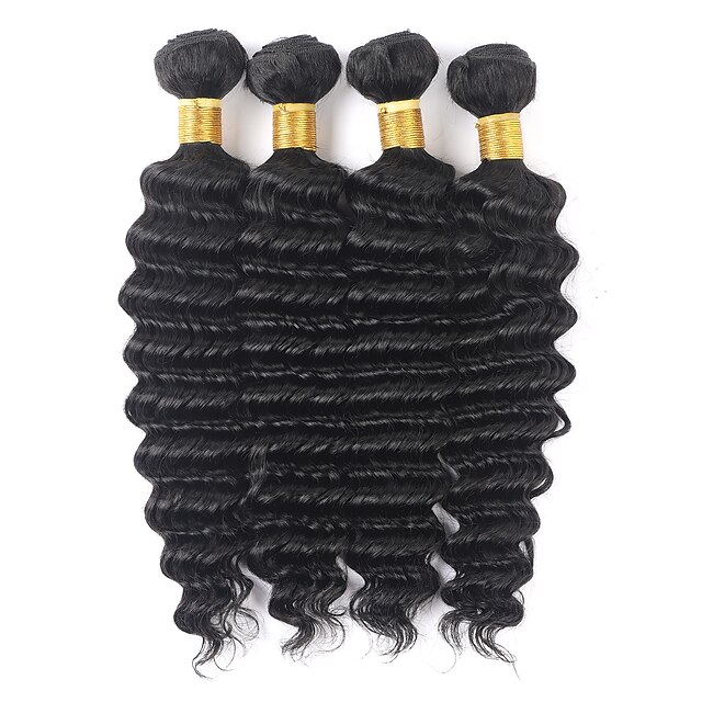 

Ishow Malaysian 4 Bundles Human Hair Weaves Deep Wave Hair Bundles 100% Human Hair Weave Bundles Natural Color Non-Remy Hair Extensions Buy 4 Bundles