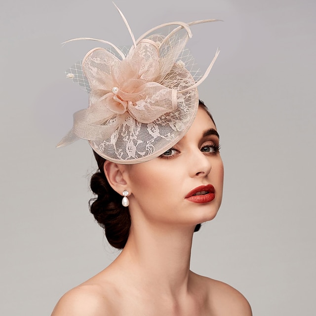 Fascinators Hats Headpiece Feathers Net Saucer Hat Wedding Horse Race ...