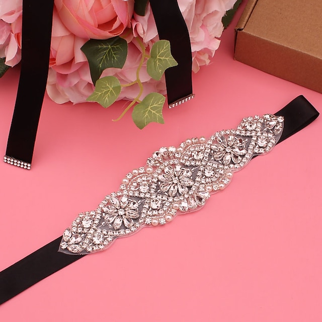  Satin / Tulle Wedding / Party / Evening Sash With Imitation Pearl / Belt / Appliques Women's Sashes