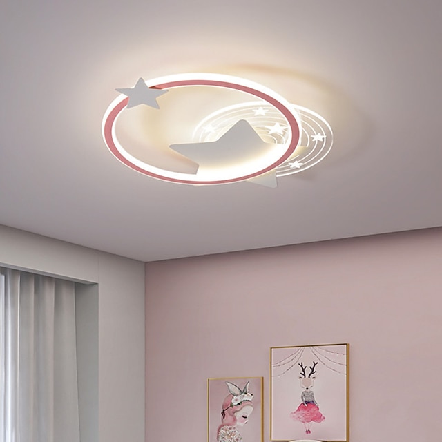  lâmpada de teto estrela redonda lâmpada de quarto infantil lâmpada led de teto do quarto lâmpada nórdica da sala de estar