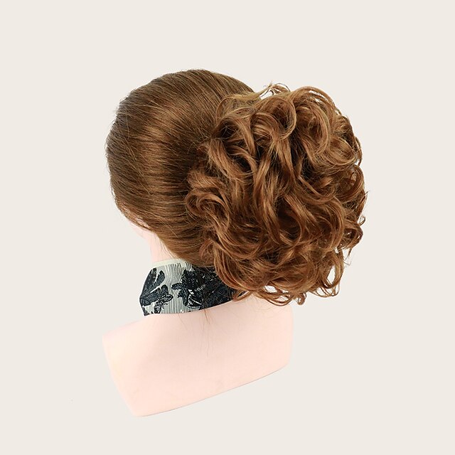 Beauty & Hair Wigs & Hair Pieces | chignons Hair Bun Clip In Synthetic Hair Hair Piece Hair Extension Curly Bouncy Curl Party Da