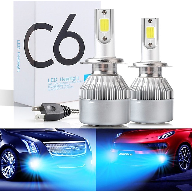 Smart COB H4 HB2 9003 100W 225000LM LED Headlights Kit Hi/Lo Power Bulbs 6000K