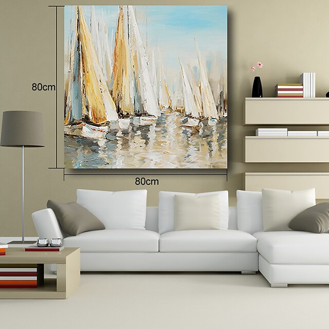 Home & Garden Wall Art | Oil Painting Handmade Hand Painted Wall Art Modern Landscape Seascape Sailboats Home Decoration Decor S