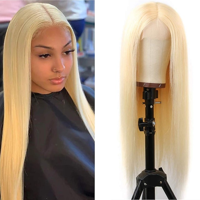 Beauty & Hair Wigs & Hair Pieces | 150% 180% 13x4 Lace 613 Blonde Lace Front Wig Human Hair Pre PluckedPart Lace Wigs Brazilian 