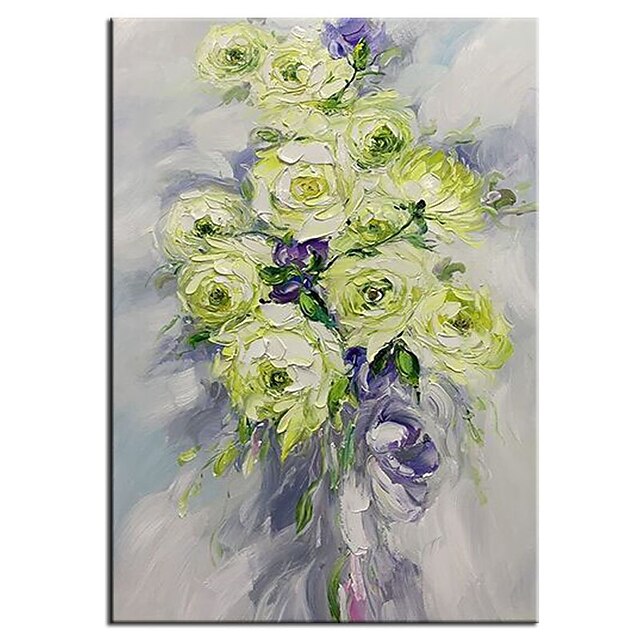 Home & Garden Wall Art | Oil Painting Handmade Hand Painted Wall Art Modern Abstract Beautiful Color Green Flower Home Decoratio