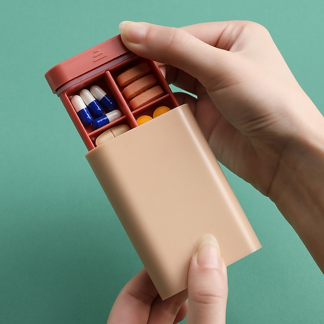  kis mini kis gyógyszeres doboz hordozható és alácsomagolt kis doboz 7 napos töltéshez lezárva és tablettadobozban tárolva