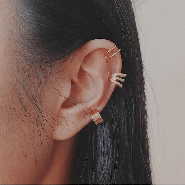 Summer Men Women Punk Ear Cuff Clip Vintage Jewelry Stud Earring Wing Shape 