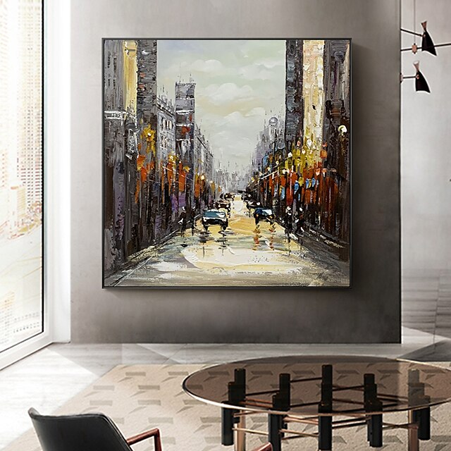 Home & Garden Wall Art | Oil Painting Handmade Hand Painted Wall Art Abstract Architecture Street Landscape Home Decoration Deco