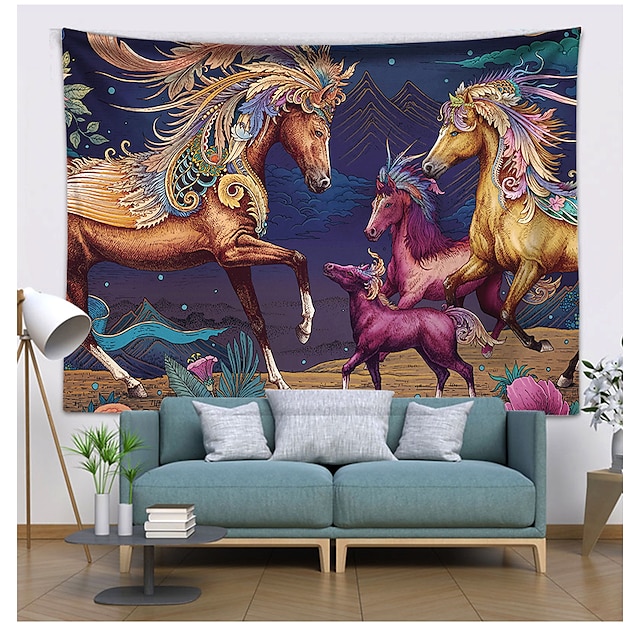 Home & Garden Home Decor | Oil Painting Style Wall Tapestry Art Decor Blanket Curtain Hanging Home Bedroom Living Room Decoratio