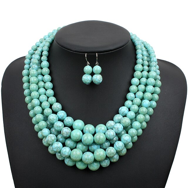 Womens Clothing Womens Accessories | Womens necklace Chic & Modern Party Pure Color Jewelry Sets - TU99215