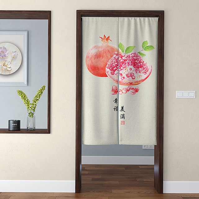 Home & Garden Home Decor | Door Tapestry Chinese Style ZEN Door Curtain Entrance Partition Curtain Half Curtain Fabric Curtain C