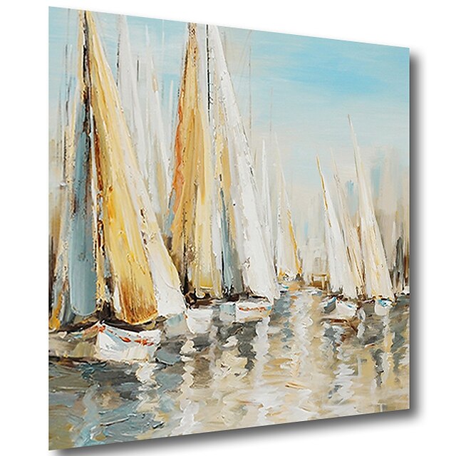 Home & Garden Wall Art | Oil Painting Handmade Hand Painted Wall Art Modern Landscape Seascape Sailboats Home Decoration Decor S