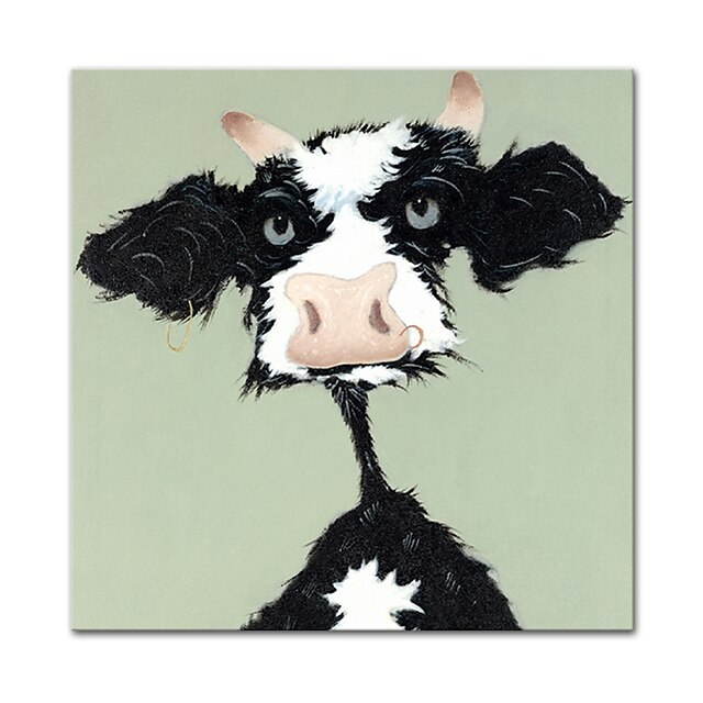 Home & Garden Wall Art | Oil Painting Handmade Hand Painted Wall Art Mintura Modern Abstract Animal Cow Picture For Home Decorat