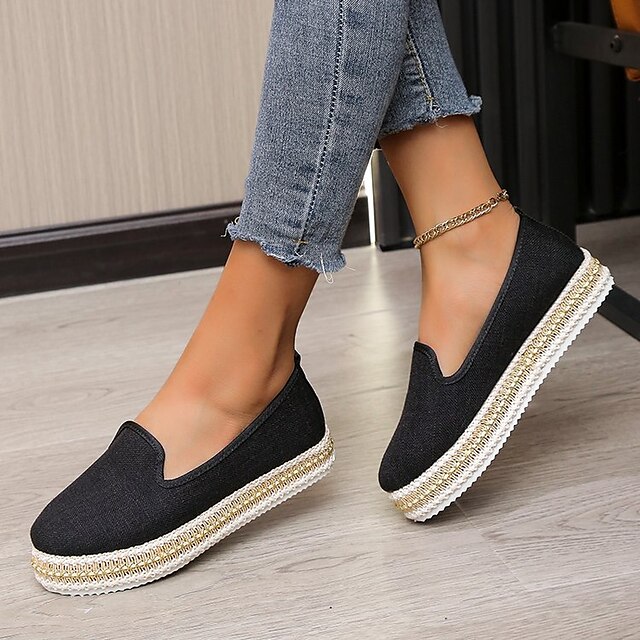 Women's Slip-Ons Loafers Espadrilles Plus Size Classic Loafers Outdoor ...