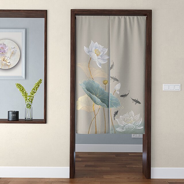 Home & Garden Home Decor | Door Tapestry Chinese Style ZEN Door Curtain Entrance Partition Curtain Half Curtain Fabric Curtain C