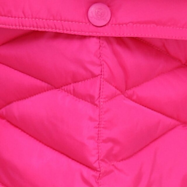 Baby & Kids Girls Clothing | Kids Girls Coat Long Sleeve Blue Pink Fuchsia Plain Zipper Winter Active Sport 3-13 Years - JM71718