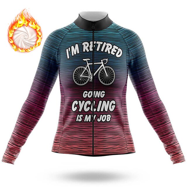 Long Sleeve Winter Fleece Cycling Jersey Retro Road Pro Clothing MTB