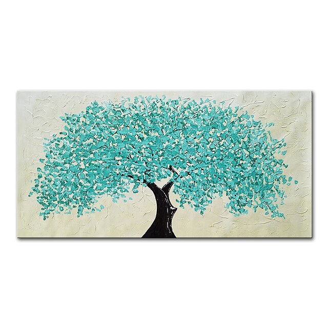 Home & Garden Wall Art | Oil Painting Handmade Hand Painted Wall Art Mintura Modern Abstract Tree Flowers Landscape Picture Home