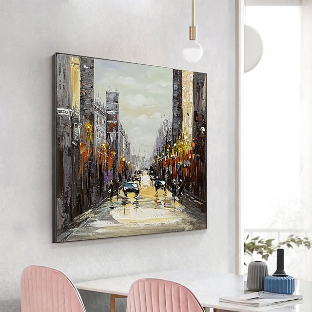 Home & Garden Wall Art | Oil Painting Handmade Hand Painted Wall Art Abstract Architecture Street Landscape Home Decoration Deco