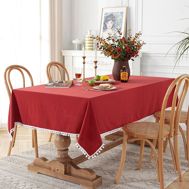 Chic European Lace Tablecloth Rustic Embroidered Table Cloth Cover Decor Q