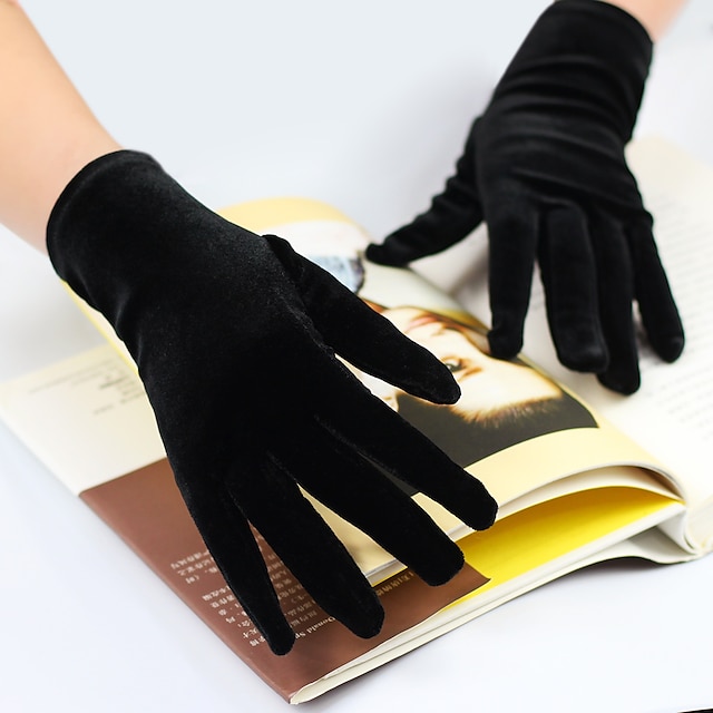  Velvet Wrist Length Glove Elegant / Simple Style With Solid Wedding / Party Glove