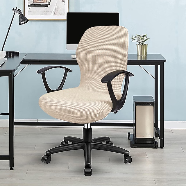  stretch dator kontorsstol klädsel universell tvättbar avtagbar spandex roterande stol överdrag anti-damm mjuk skrivbordsstol sätesskydd för hundar katter husdjur