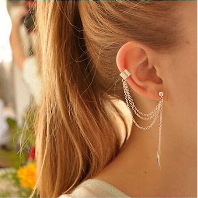 Clip on Earring Helix Earrings For Women's Alloy Gold Silver