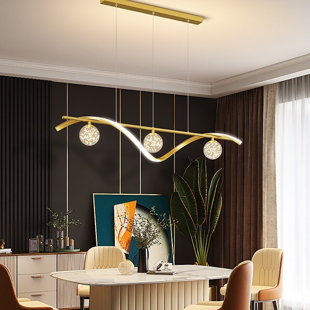  100 cm estilo nórdico luz pendente led metal pintado com acabamentos modernos 220-240v