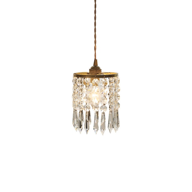 Lights & Lighting Pendant Lights | 12cm Unique Design Chandelier Gold Pendant Light Crystal Modern 110-120V 220-240V - LY89353