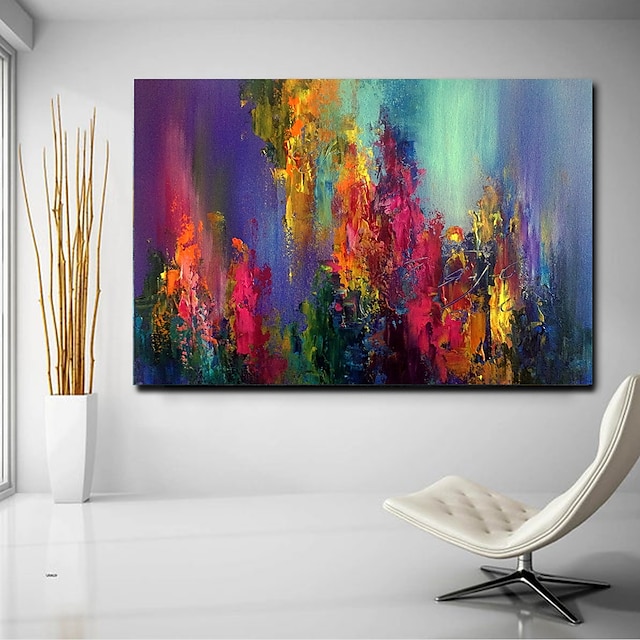 Home & Garden Wall Art | Wall Art Canvas Prints Painting Artwork Picture Abstract Knife PaintingBlue Landscape Home Decoration D