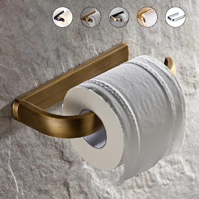 Antique Brass Bathroom Wall Mount Towel Bar Soap/Toilet Paper/Brush Holder Hooks 