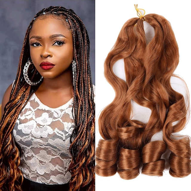 6 Pack Pre Stretched Bouncy Braiding Hair 22 Inch Loose Wavy Braiding ...