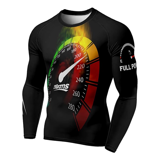 Sports & Outdoors Running, Jogging & Walking | 21Grams® Mens Long Sleeve Compression Shirt Running Shirt Top Athletic Athleisure