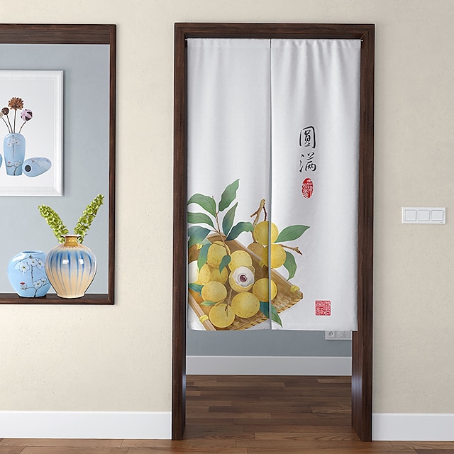 Home & Garden Home Decor | Door Tapestry Chinese Style ZEN Door Curtain Entrance Partition Curtain Half Curtain Fabric Curtain C