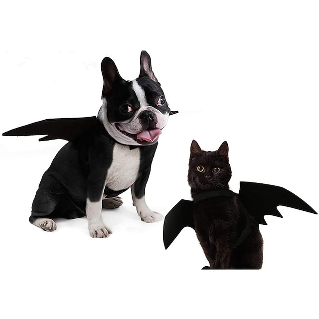  hund fladdermus kostym - husdjursdräkt fladdermusvingar cosplay hunddräkt husdjurskostym för partydog cosplay kostymer