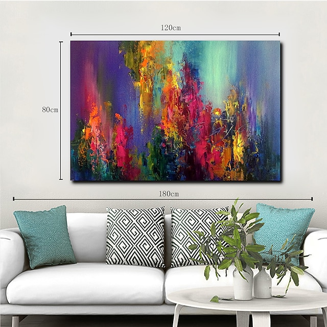 Home & Garden Wall Art | Wall Art Canvas Prints Painting Artwork Picture Abstract Knife PaintingBlue Landscape Home Decoration D