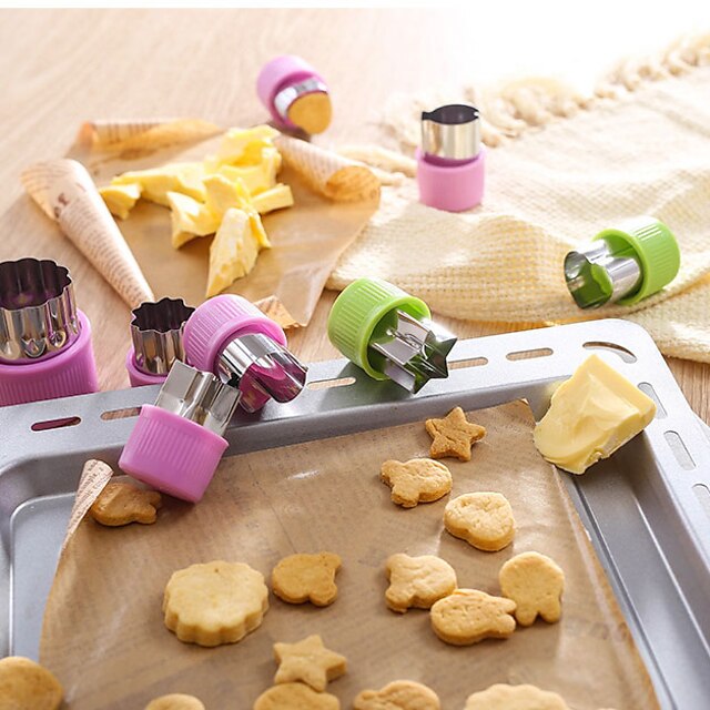  9 pcs Baking Tool Easy to Use Kitchen Tools Accessories Stainless Steel kitchen&dining Pink Green
