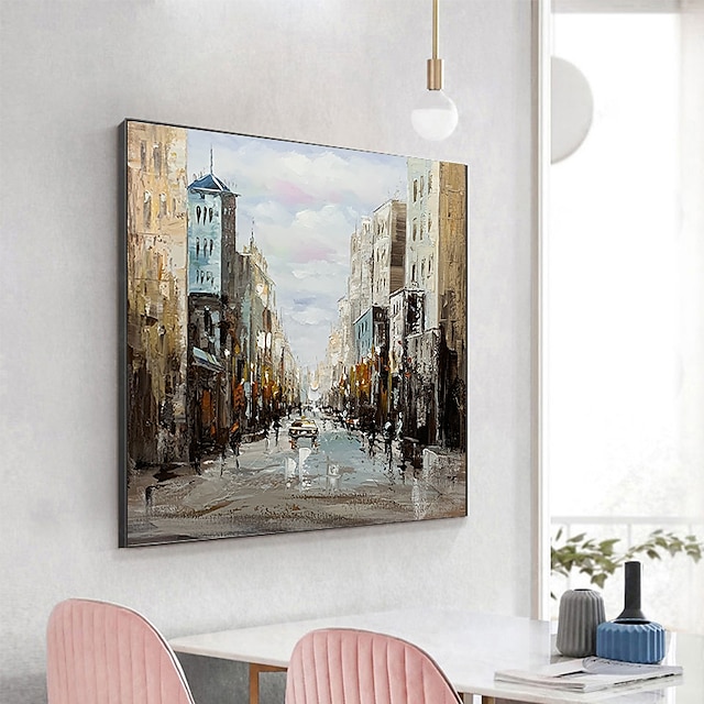 Home & Garden Wall Art | Manual Handmade Oil Painting Hand Painted Square Abstract Landscape Modern Realism Rolled Canvas (No Fr