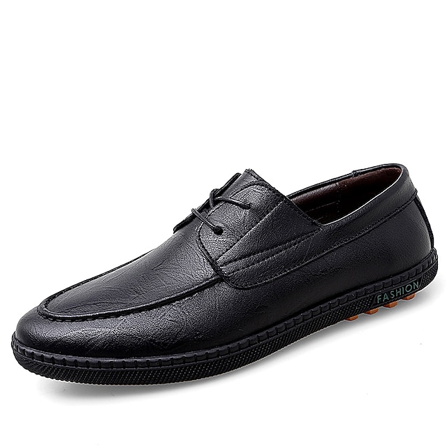 Shoes & Bags Mens Shoes | Mens Oxfords Casual Daily Nappa Leather Black Brown Winter - IJ99023