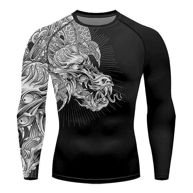 Sports & Outdoors Running, Jogging & Walking | 21Grams® Mens Long Sleeve Compression Shirt Running Shirt Top Athletic Athleisure