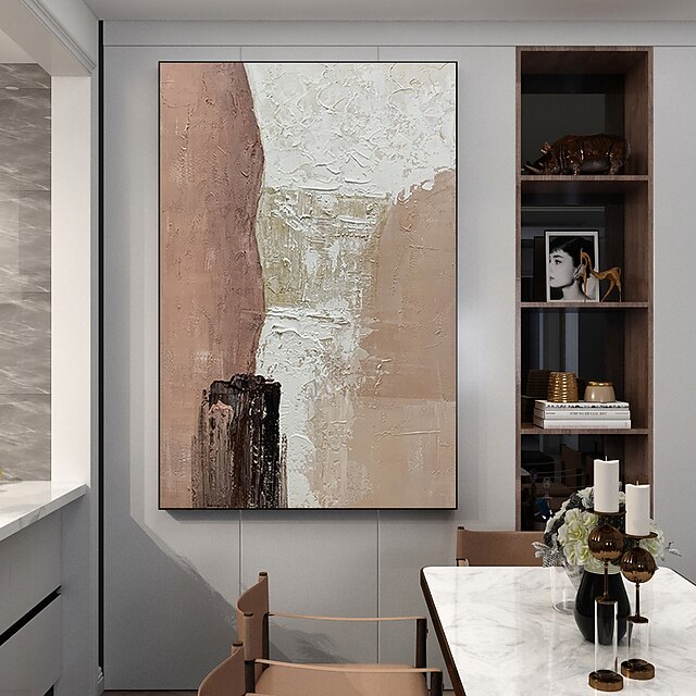 Manual Handmade Oil Painting Hand Painted Vertical Panoramic Abstract ...