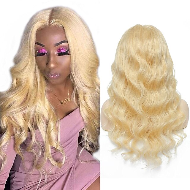 

150% 44 Lace 613 Blonde Body Wave Lace Front Wig Human Hair Pre Plucked 14 Blonde Lace Front Wig Human Hair Blonde Lace Front Wig with Baby Hair for Black Women Body Wave Wig