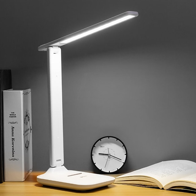  opvouwbare led kleine bureaulamp met usb opladen oogbescherming slim voor leren slaapkamer en studenten